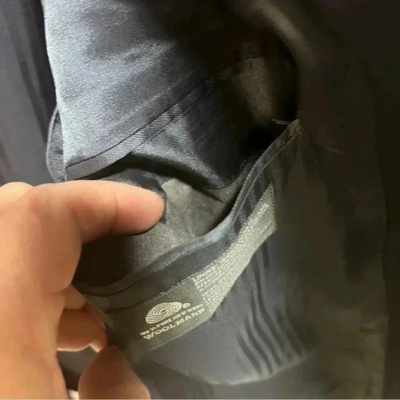 Stafford Suit Coat Jacket, Dark Blue, Size 42R, 100% Wool, Button Closure - Picture 3 of 10